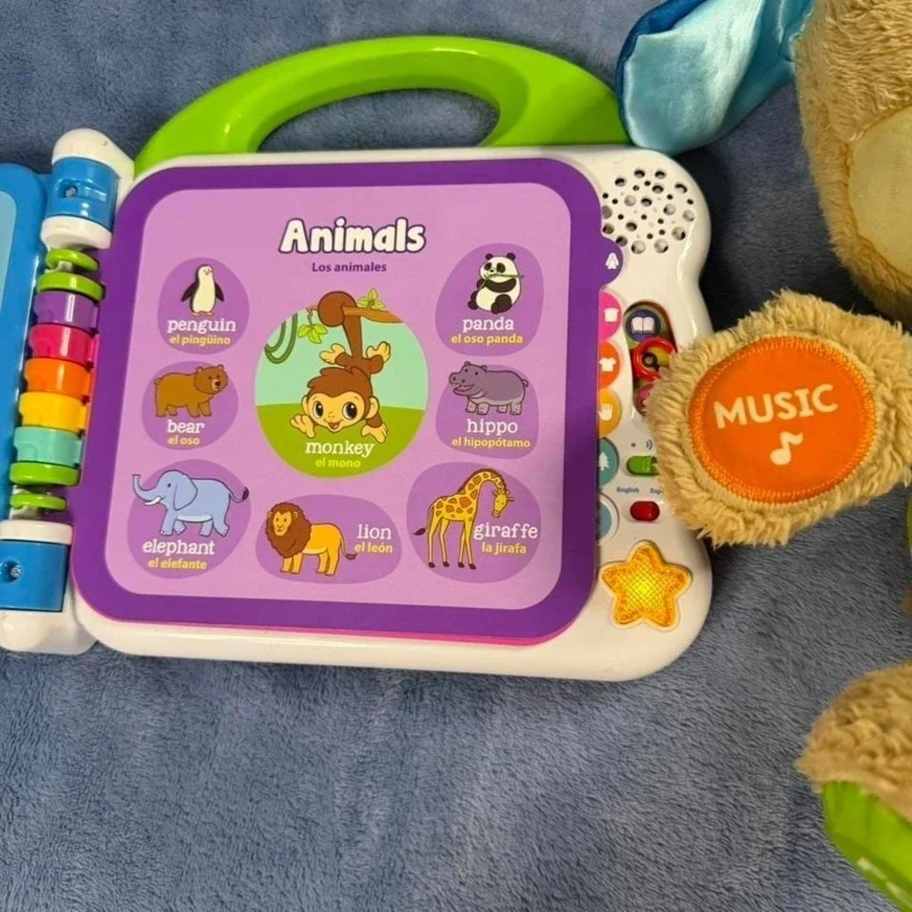 LeapFrog Learning Friends 100 Words Book and bear lot‎ of 2 perfect condition